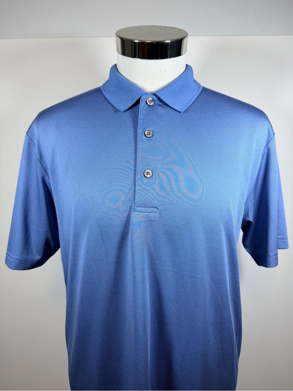 PGA TOUR Golf Polo Light Blue Men's M performance